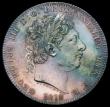 London Coins : A165 : Lot 2516 : Crown 1818 LVIII ESC 211, Bull 2005 NEF and colourfully toned with some hairlines and some spots on ...