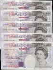 London Coins : A165 : Lot 259 : Twenty Pounds Kentfield B375 issued 1994 Michael Faraday on reverse (5) a consecutive number run CC8...