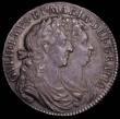 London Coins : A165 : Lot 2709 : Halfcrown 1689 First Shield, Caul only frosted, with pearls, ESC 505, Bull 831, About VF with grey t...