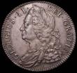 London Coins : A165 : Lot 2728 : Halfcrown 1743 Roses ESC 603A, Bull 1684 EF/GEF with scattered light haymarks, and some light adjust...