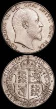 London Coins : A165 : Lot 2755 : Halfcrown 1902 Matt Proof ESC 747, Bull 3568 nFDC-FDC and with original grey toning