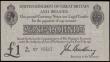 London Coins : A165 : Lot 282 : One Pound Bradbury T11.1 De la Rue black Five digit serial Second Issue 1914 series G52 85517 GVF wi...