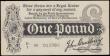 London Coins : A165 : Lot 295 : One Pound Bradbury T5.3a Black Dash in No. rounded noughts ( 0 ) First issue 1914 series D7 012962 V...