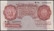 London Coins : A165 : Lot 304 : Ten Shillings Mahon, B210 Red/Brown issue 1928, series W06 429600, GEF looks better