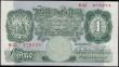 London Coins : A165 : Lot 313 : One Pound Green Catterns B225 issued 1930 first series H35 978233 UNC and Scarce