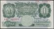 London Coins : A165 : Lot 314 : One Pound Green Catterns B225 issued 1930 last series Z95 224824 GEF - about UNC 