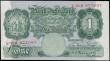 London Coins : A165 : Lot 327 : One Pound Green Peppiatt, B239 Unthreaded issue 1934, last series L35A 977097, GEF looks better