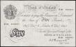 London Coins : A165 : Lot 345 : Five Pounds Peppiatt White note, B255 Thick paper Threaded Second Period issue dated 8th December 19...