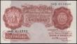 London Coins : A165 : Lot 347 : Ten Shillings Peppiatt Third Period, B256 Red/Brown Unthreaded issue 1948, series 59O 814940 UNC