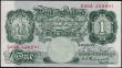 London Coins : A165 : Lot 352 : One Pound Green Peppiatt B260 Threaded Fourth Period issue 1948 series Z83A 229841 about UNC