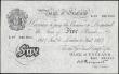 London Coins : A165 : Lot 357 : Five Pounds Peppiatt White note, B264 Thin paper Threaded Fourth Period issue dated 6th January 1947...