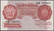London Coins : A165 : Lot 359 : Ten Shillings Beale, B265 Red/Brown issue 1950, last series 98B 708662, choice UNC