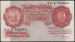 London Coins : A165 : Lot 361 : Ten Shillings Beale, B266 Red/Brown issue 1950, first run series Z01Z 708661, choice UNC with a very...