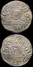 London Coins : A165 : Lot 3693 : Ireland Pennies (2) John, Dublin Mint moneyer Roberd S.6228 About VF with underlying tone, Henry III...