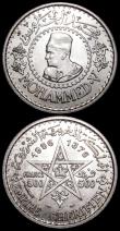 London Coins : A165 : Lot 3725 : Morocco (3) 500 Francs 1956 Y#54 Lustrous UNC, the reverse with a hint of golden tone, 200 Francs 19...