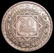 London Coins : A165 : Lot 3732 : Morocco 20 Francs AH1366 (1946) Essai in Cupro-Nickel KM#E36, type as Y#45 UNC and lustrous with gol...
