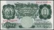 London Coins : A165 : Lot 380 : One Pound Green O'Brien B273, series Z41J 902558, UNC