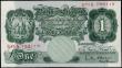 London Coins : A165 : Lot 386 : One Pound Green O'Brien B274 Replacement issue 1955 FIRST RUN series S71S 799119 UNC