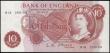 London Coins : A165 : Lot 397 : Ten Shillings O'Brien, B287 Red-Brown QE2 Portrait & Seated Britannia Replacement Issue 196...