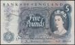 London Coins : A165 : Lot 406 : Five Pound QE2 Portrait and child Britannia, Hollom B298 Replacement issue 1963, series M10 325139, ...