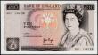 London Coins : A165 : Lot 442 : Ten Pounds Page QE2 pictorial & Florence Nightingale B330 Brown issue 1975 FIRST RUN series A01 ...