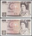 London Coins : A165 : Lot 443 : Ten Pounds QE2 pictorial type & Florence Nightingale (2), Page B330 Brown issue 1975 series S74 ...