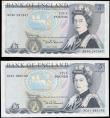 London Coins : A165 : Lot 455 : Five Pounds QE2 and The Duke of Wellington, Somerset B343 issued 1980 (2) prefix reversed to combine...