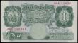 London Coins : A165 : Lot 517 : One Pound Green Catterns B226 issued 1930 series 89A 530321 pressed EF