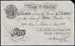London Coins : A165 : Lot 519 : Five Pounds Peppiatt German World War II Operation Bernhard forgery white note dated 5th May 1938 se...