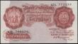 London Coins : A165 : Lot 522 : Ten Shillings Peppiatt B256 Unthreaded Red/Brown Third Period issue 1948 series 67L 773233 GEF and s...