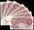 London Coins : A165 : Lot 527 : Ten Shillings O'Brien B271 Red/Brown issues 1955 (7) a mixed grade group to about UNC comprisin...