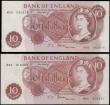 London Coins : A165 : Lot 544 : Ten Shillings Fforde QE2 portrait and seated Britannia FIRST and LAST RUN B311 Replacement issue 196...