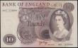 London Coins : A165 : Lot 552 : Ten Pounds Page Lion & Key B327 Brown Replacement issue 1971 FIRST RUN series M01 313499 about U...