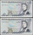 London Coins : A165 : Lot 574 : Five Pounds Gill QE2 pictorial and The Duke of Wellington B353 1mm Security Thread issues 1988 rare ...