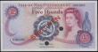 London Coins : A165 : Lot 651 : Isle of Man Government 5 Pounds SPECIMEN Pick 30s (similar to Banknote Yearbook IM42a, IOMPM M510) s...
