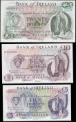 London Coins : A165 : Lot 667 : Northern Ireland Bank of Ireland signatures Harrison 1980s ND issues (3) including 5 Pounds Pick 66b...