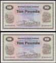 London Coins : A165 : Lot 681 : Northern Ireland Northern Bank Limited &pound;10 (2) a consecutive pair dated 15 June 1988 series E8...