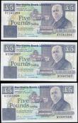 London Coins : A165 : Lot 703 : Northern Ireland Northern Bank Limited 5 Pounds Pick 193b (Blake-Callaway NR 112) dated 24 August 19...