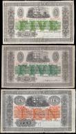 London Coins : A165 : Lot 734 : Northern Ireland Ulster Bank Limited early issues (3) comprising 5 Pounds Blake-Calloway UB57b signa...