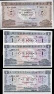 London Coins : A165 : Lot 740 : Northern Ireland Ulster Bank Limited signature R.W. Hamilton issues 1976/7 (4) comprising 1 Pounds B...