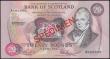 London Coins : A165 : Lot 758 : Scotland Bank of Scotland &pound;20 SPECIMEN dated 1st July 1991 series K000000 signed Pattullo &amp...