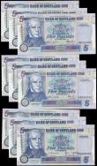 London Coins : A165 : Lot 782 : Scotland Bank of Scotland 5 Pounds 300th year Anniversary of Bank of Scotland in 1995 issues (9) inc...