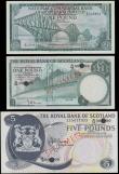 London Coins : A165 : Lot 798 : Scotland signature Burke notes includes SPECIMEN issues (3) comprising  The Royal Bank of Scotland L...