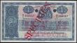 London Coins : A165 : Lot 799 : Scotland The British Linen Bank 1 Pound SPECIMEN Calloway-Murphy BL65c signature A.P. Anderson seria...