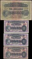 London Coins : A165 : Lot 890 : East Africa (4) The East African Currency Board Nairobi 1 Shillings Pick 27 dated 1st January 1943  ...