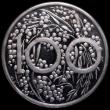 London Coins : A166 : Lot 1091 : Australia Pattern Dollar 1967 Andor Meszaros Obverse: Swan in flight, Reverse: 100 set over a foliag...