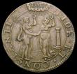 London Coins : A166 : Lot 1289 : Alliance of England, France and the United Provinces Medal/Jetton 1596 28.5mm diameter in copper, st...