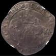 London Coins : A166 : Lot 1472 : Halfcrown Charles I Exeter Mint, Reverse: Round shield with 5 short and 2 long scrolls, S.3065 mintm...