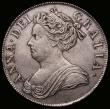 London Coins : A166 : Lot 1527 : Crown 1713 Roses and Plumes ESC 109, Bull 1349 VF/GVF the obverse with some light hairlines and very...