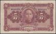 London Coins : A166 : Lot 164 : China The Canton Municipal Bank 5 Dollars Pick S2279c dated 1st May 1933 blue serial number D701374....